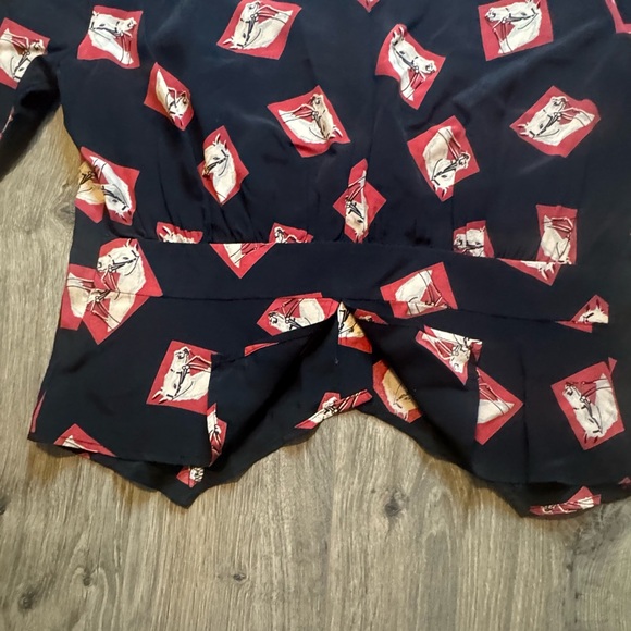 VTG Desert West By Sherry Holt AOP Horse Print Western Blouse Women's M 90’s USA - Picture 10 of 13